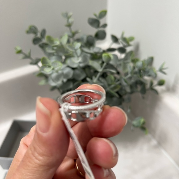 NWT Michael Kors Mercer Prestack silver tone size 8 - Picture 7 of 9